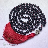 6mm lava stone buddha 108 beads knotted tassel necklace reiki classic cuff yoga bracelet chic pray