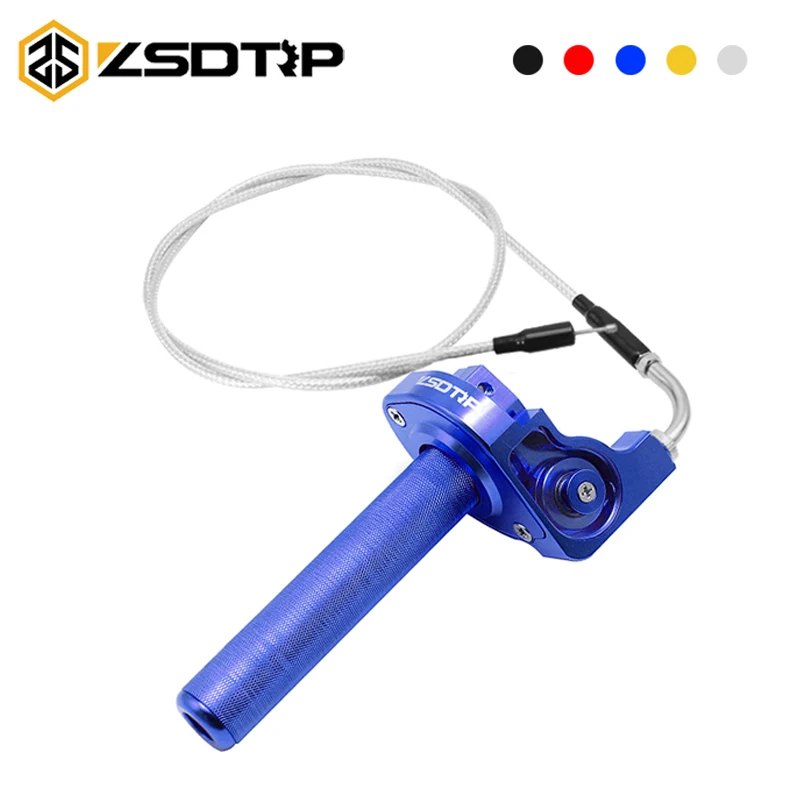 

ZSDTRP 7/8'' CNC Aluminum Twist Throttle Handle Grip with Elbow Cable Replacement For Dirt Bike Quad ATV Pit 50cc 125cc 250cc