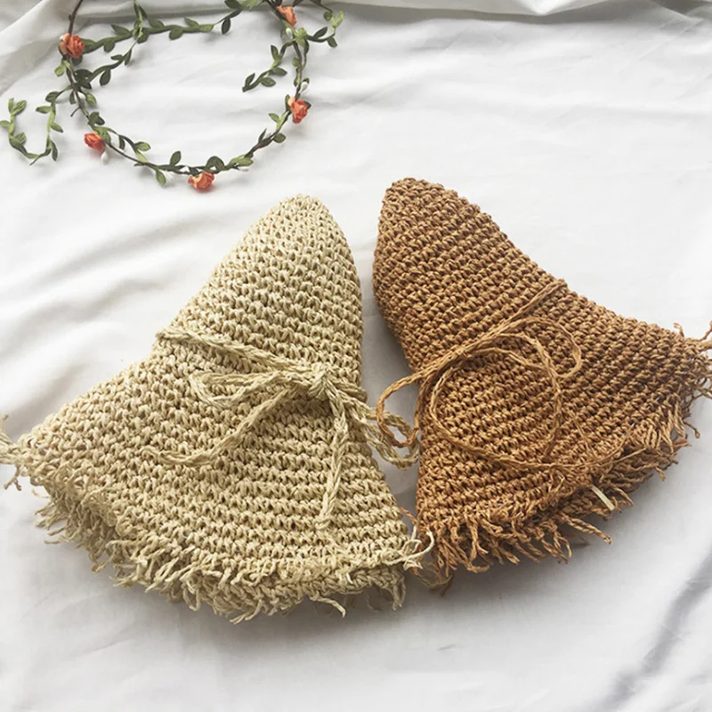 Летние шляпы для женщин Femme складная шляпа от солнца Панама ручная работа