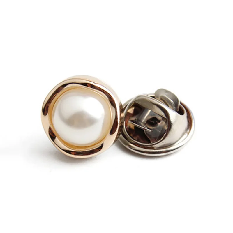10pcs Button Brooch Set Imitation Pearl Rhinestones Pin Coat Clothes Accessories Gift Prevent Exposure Brooches For Women | Украшения и