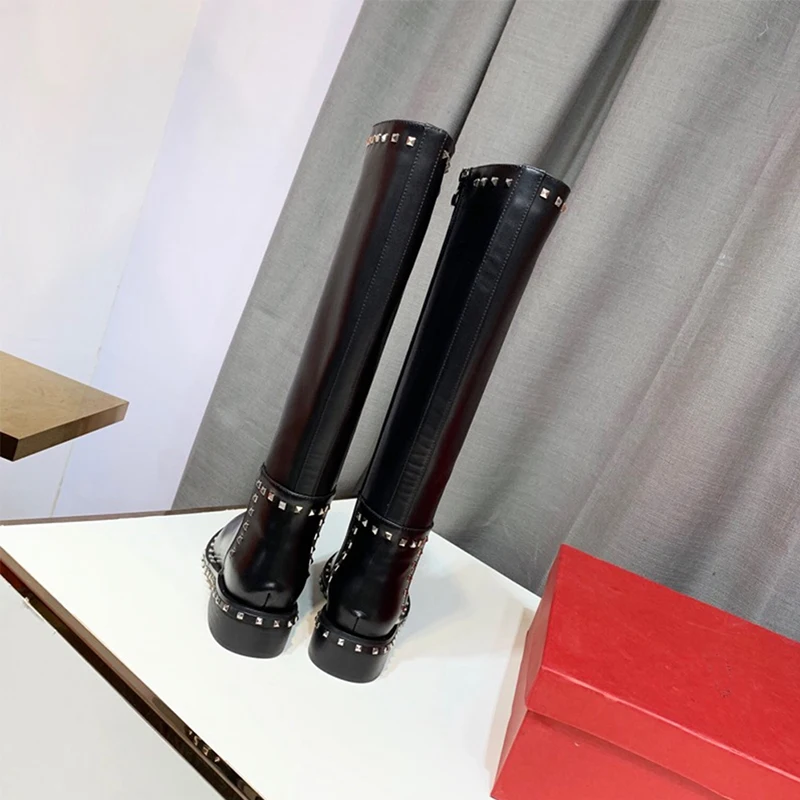 Bonjean/новые женские сапоги до колена сезон осень-зима теплые мотоботы обувь из