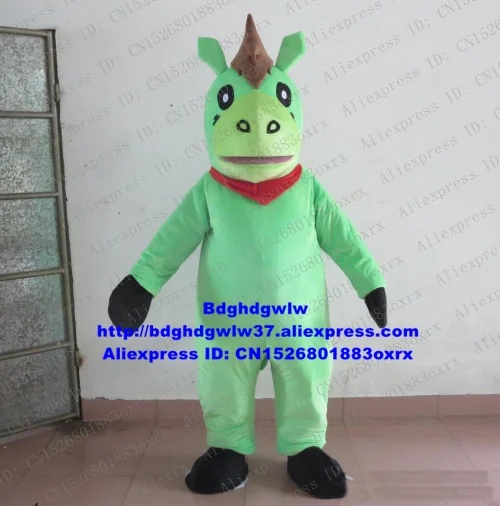 Зеленый конь Courser с лошадками И ПОНИ БЕЗ ЗАДНИКОВ Лошак талисмана взрослый костюм