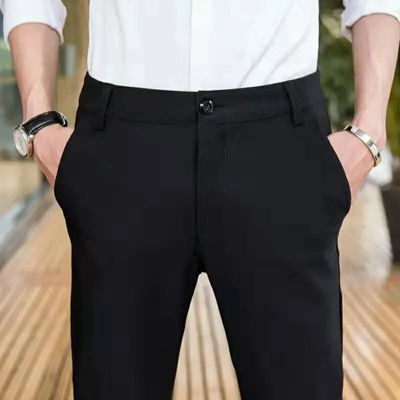 

Spring and summer men's pants elastic men's Leggings Capris trousers long pants trend casual pants men's pants