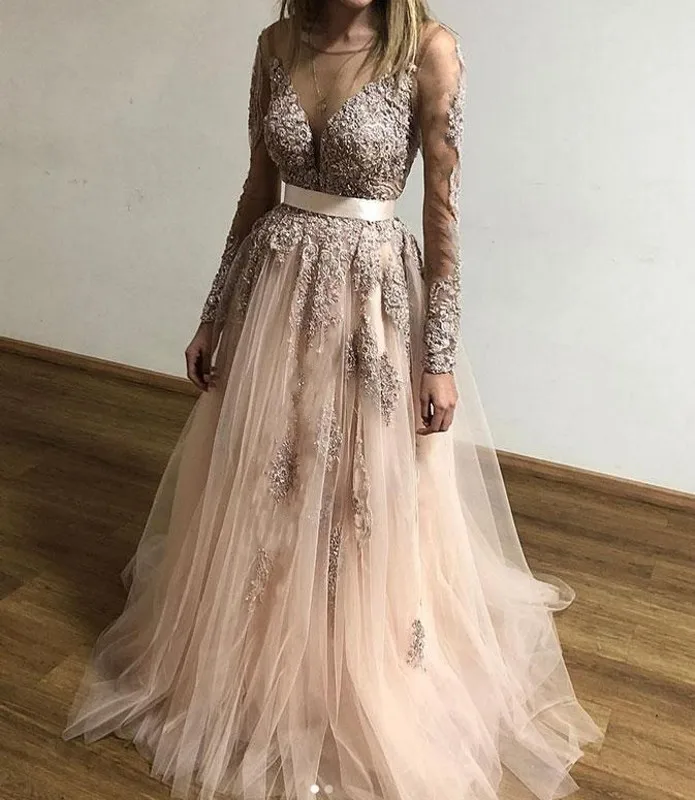 

Evening Prom Celebrity Dresses 2020 Woman's Party Night Cocktail Long Tulle Dresses Plus Size Dubai Arabic Formal Dress