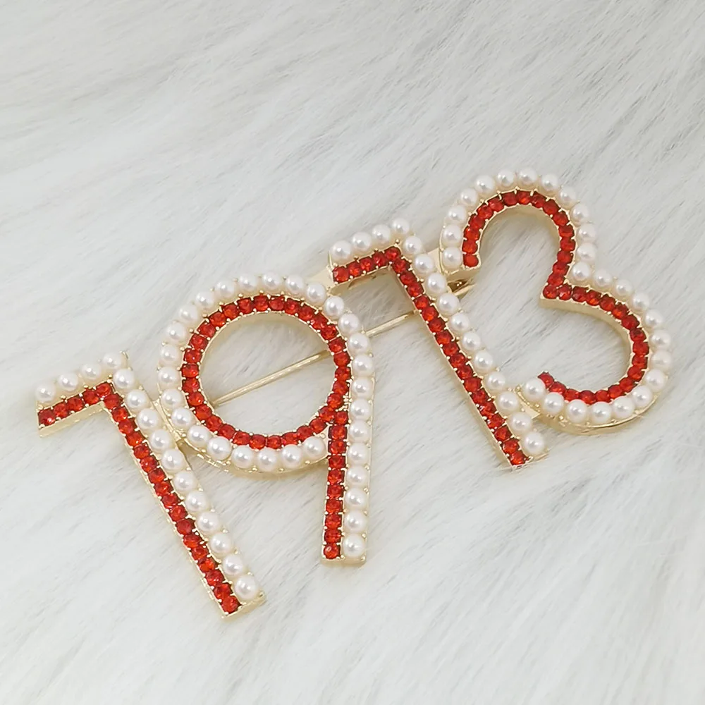 Высокое качество металлический сплав греческая буква 1913 соворотный жемчуг