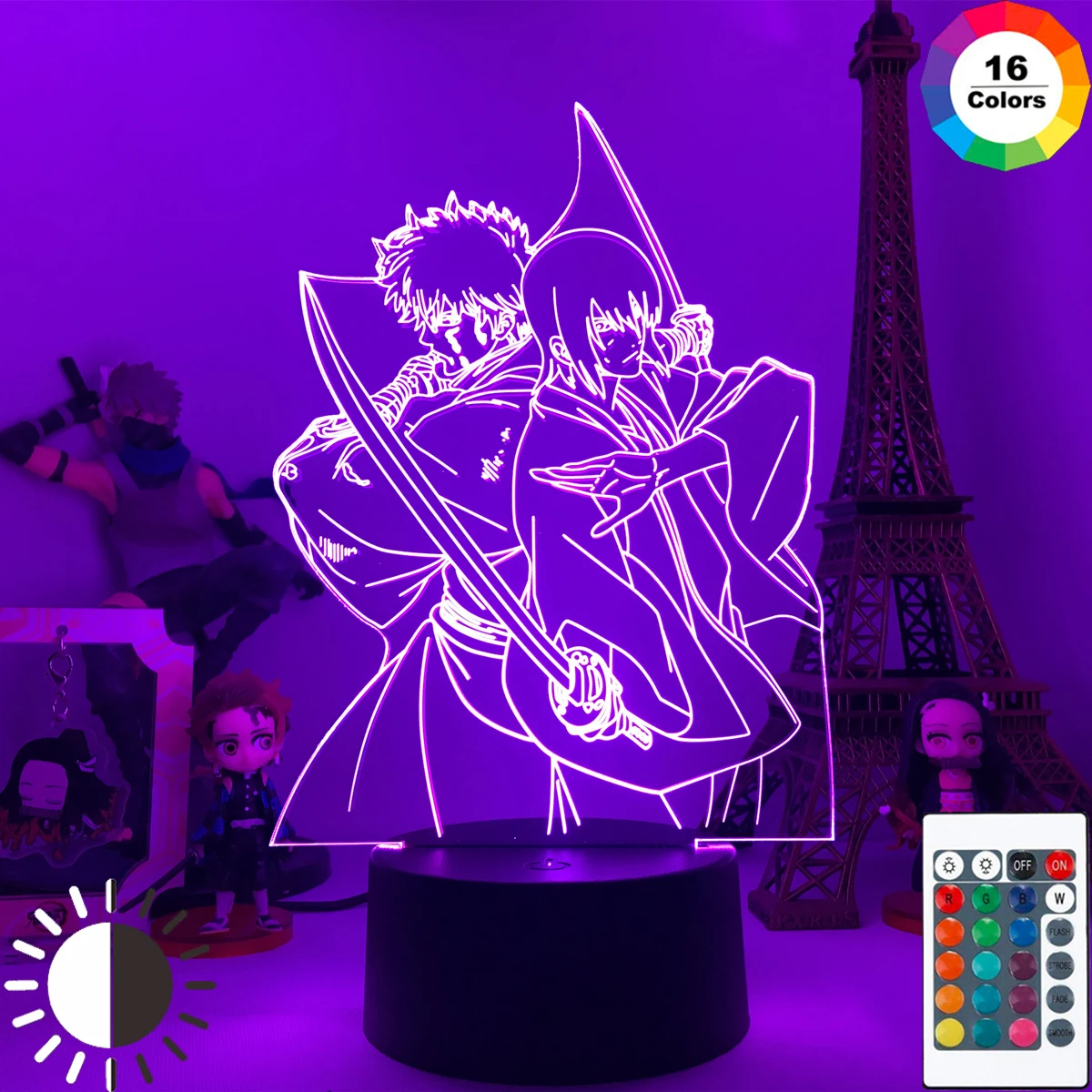 Аниме СВЕТОДИОДНЫЙ Ночник светильник Gintama для украшения спальни подарок на день