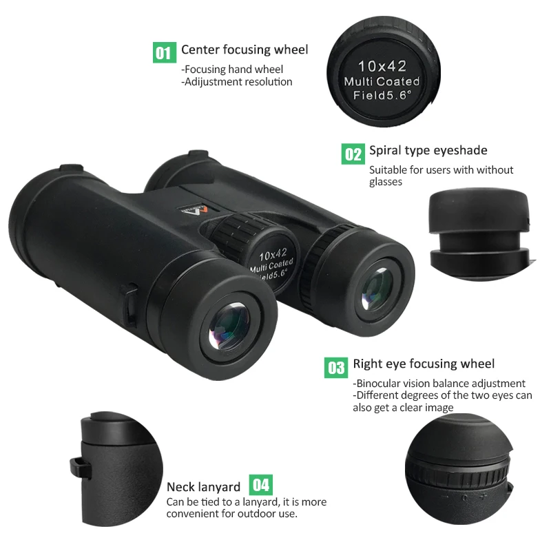 Охотничий бинокль профессиональный водонепроницаемый Монокуляр с зумом Bak4