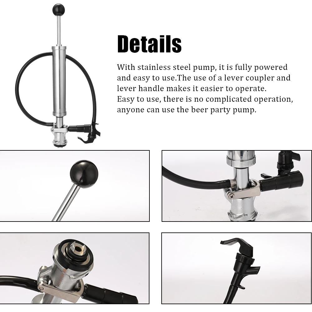 Насос для пивной вечеринки насос ручной хромированный из нержавеющей стали Sankey