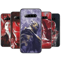 sandpaper painting avengers phone case for xiaomi redmi black shark 4 pro 2 3 3s cases helo black cover silicone back prett mini
