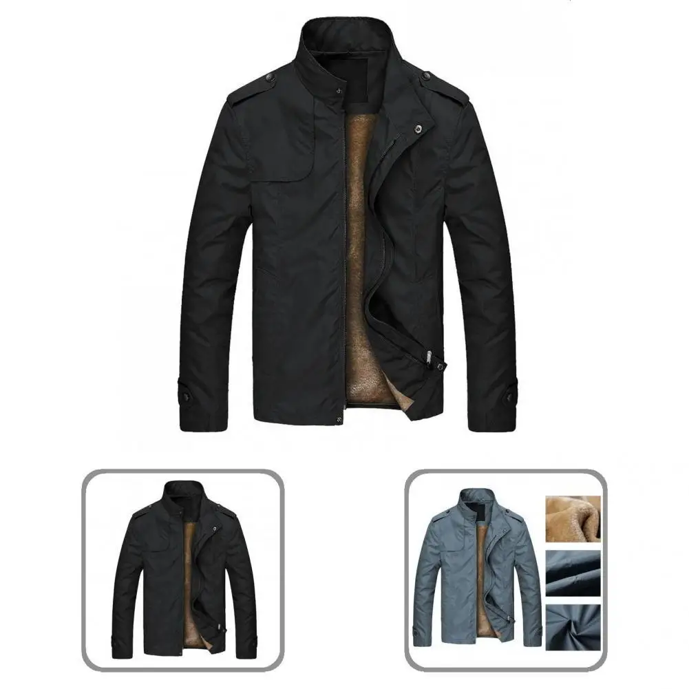 

Top Stylish Stand Collar Male Jacket Warm Casual Jacket Slim Fit for Office