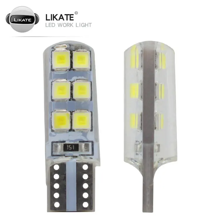 

LKT Automobile LED Lamp T10 2835 12smd Silicone Highlight Led License Plate Lamp Width Lamp Door Lamp Reading Lamp