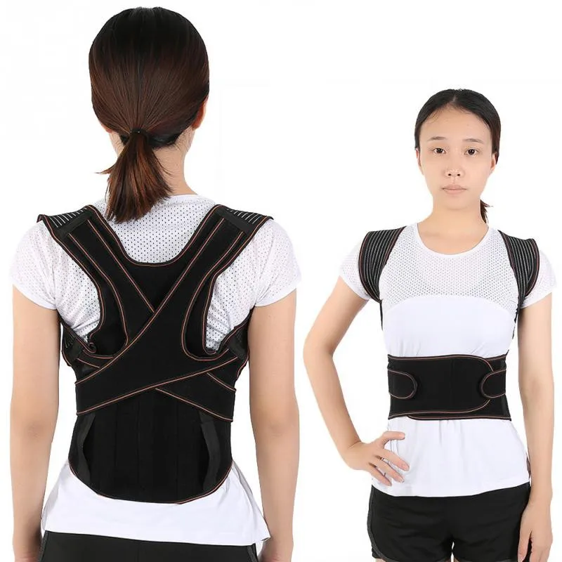 Регулируемый Корректор осанки для спины со стальной пластиной корсет Поясничный
