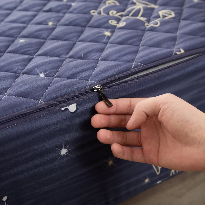 Version A /B Six Sides All Inclusive Quilted Mattress Cover Embossed King Protector Anti Dust Mite | Дом и сад