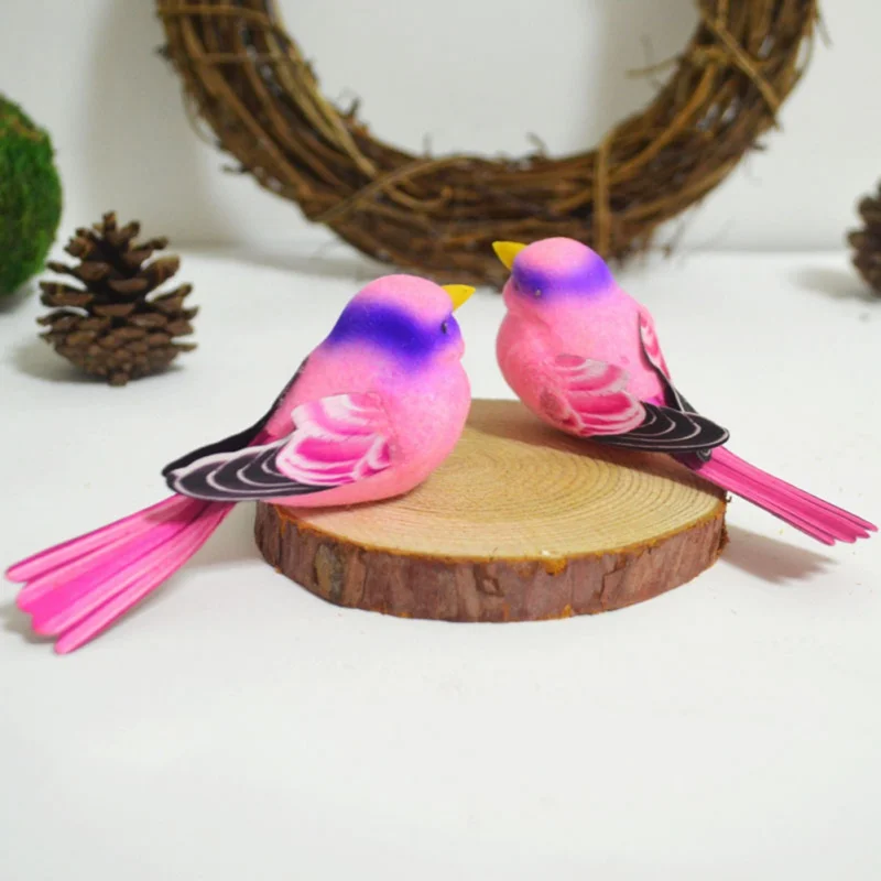 2 шт. пенопластовая птица ручная работа Искусственные Птицы свадебное украшение