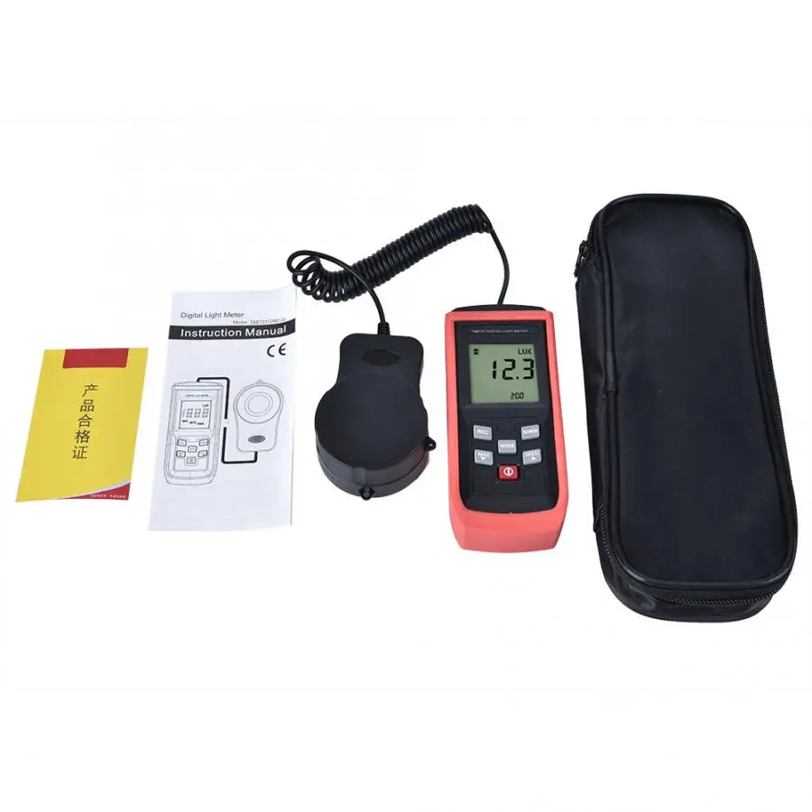 Ручной Высокоточный цифровой измеритель освещенности TA8131 люкс