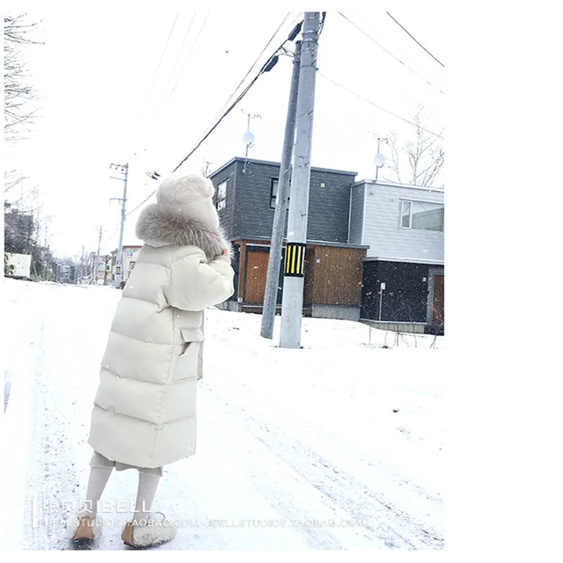 Модное зимнее пальто женские куртки Толстые Пуховые парки Длинные хлопковые с