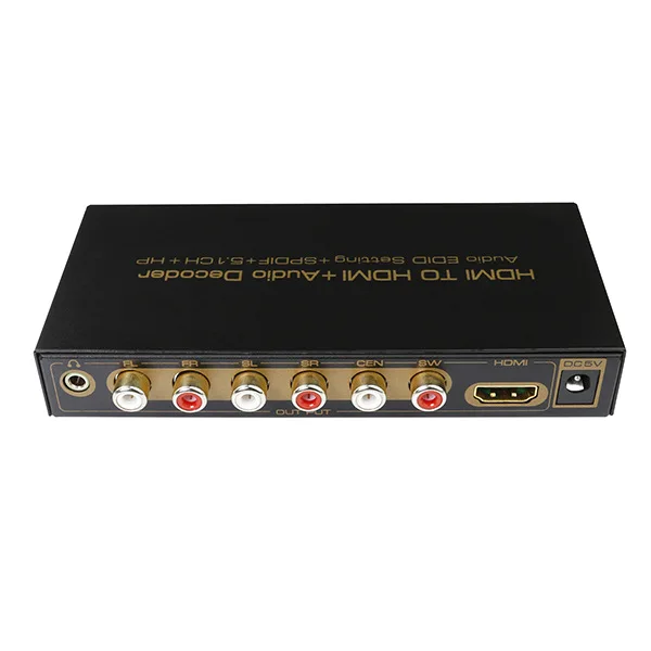 HDMI к + аудио декодер оптический SPDIF RCA Edid установка Spdif 5.1CH HP 3D конвертер DVD