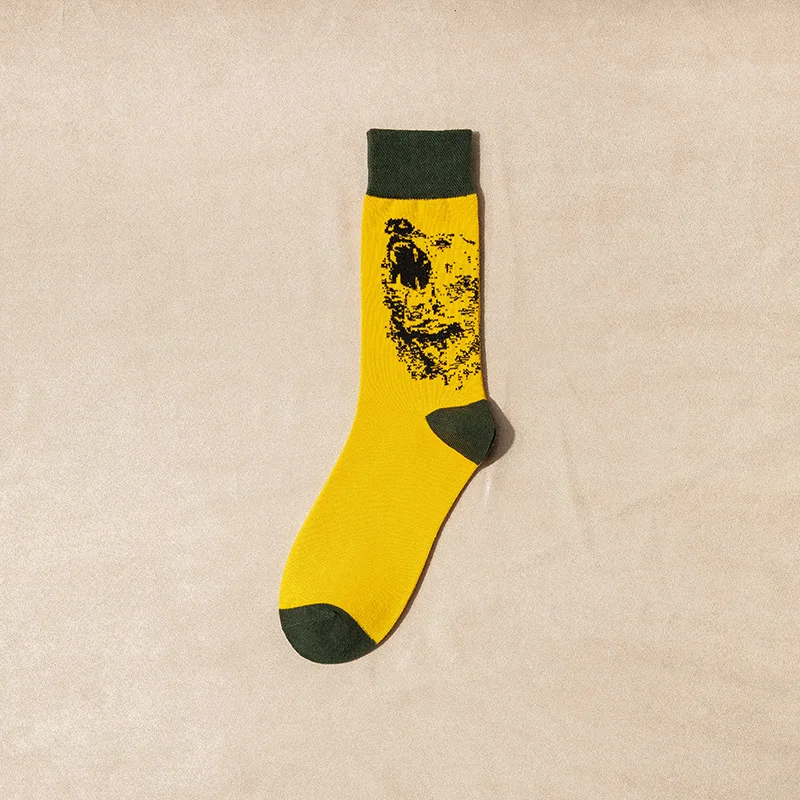 

Mens Socks Animal Sock for Man Solid Unisex High Quality Deer Bird Wolf Casual Cotton Adult Autumn Winter Kpop Streets Skarpetki