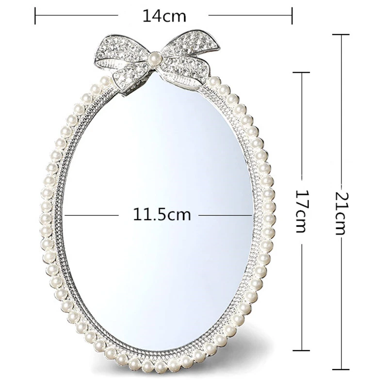 2020 Европейское кавайное жемчужное зеркало для макияжа типа принцессы общежития