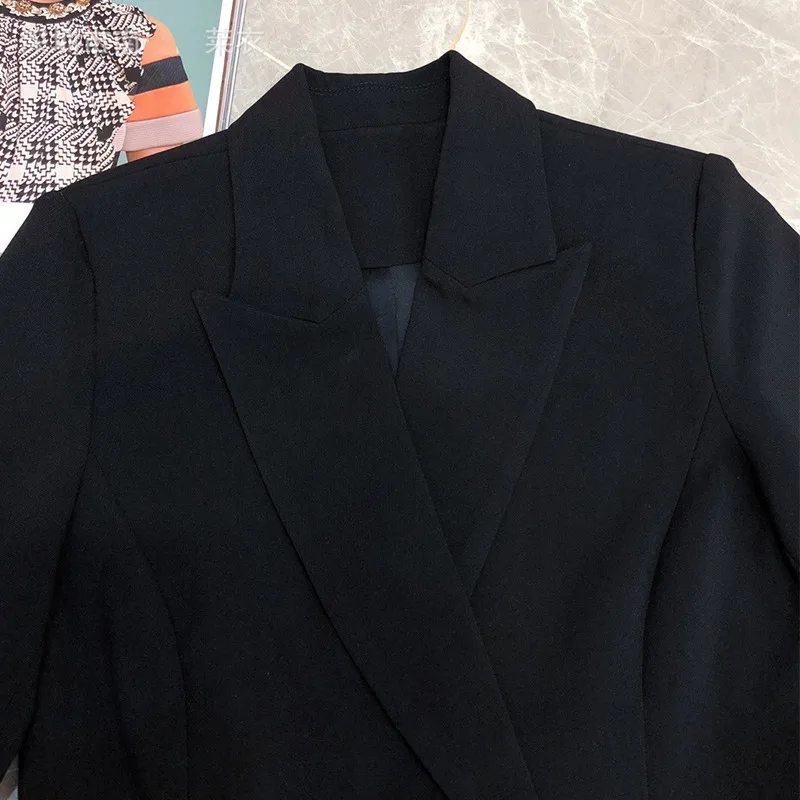 

Fashion Large Size Women's Blazer Suits Spring Autumn Clothes 2021 New Korean Long Sleeve Slim Black Suit Jacket m526