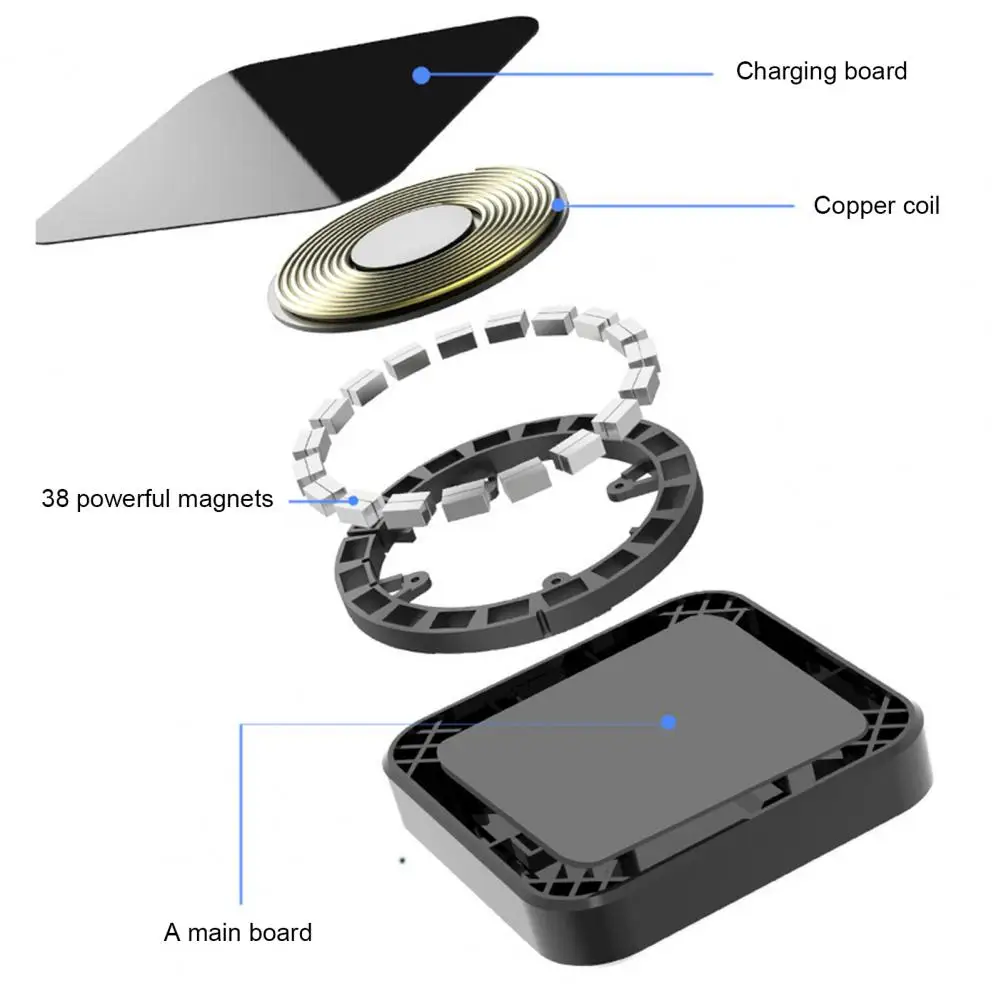 

With Magnetic Wireless Charger Phone Holder Portable Fast Charging Stand For iPhone All Series Mobile Phone Accessories