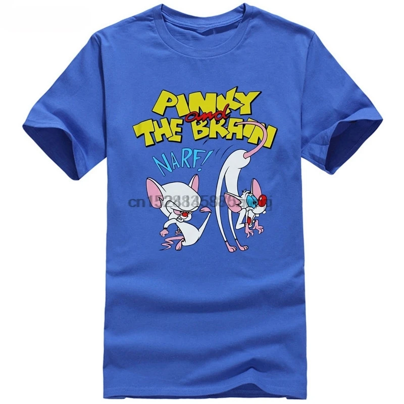 Мужская футболка с надписью Pinky and the Brain Изображение Narf Brain|Мужские футболки| |