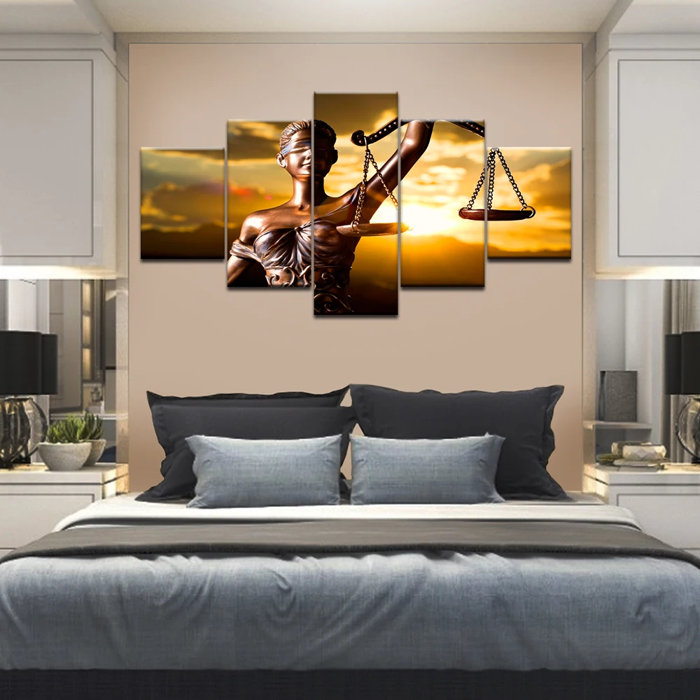 Плакат на холсте с изображением богини справедливости 5 шт. | Дом и сад