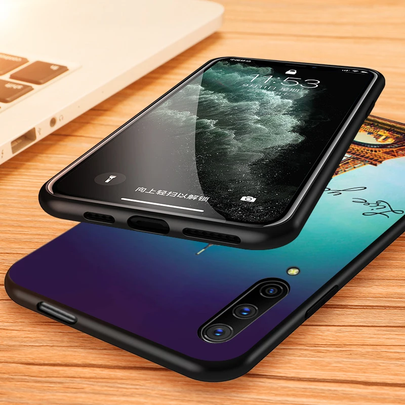 Black Soft TPU Cover Beautiful Eiffel tower for Honor 9X 9 Lite 8S 8C 8X 8A 8 2019 2020 7A 7S 7C Pro Phone Case