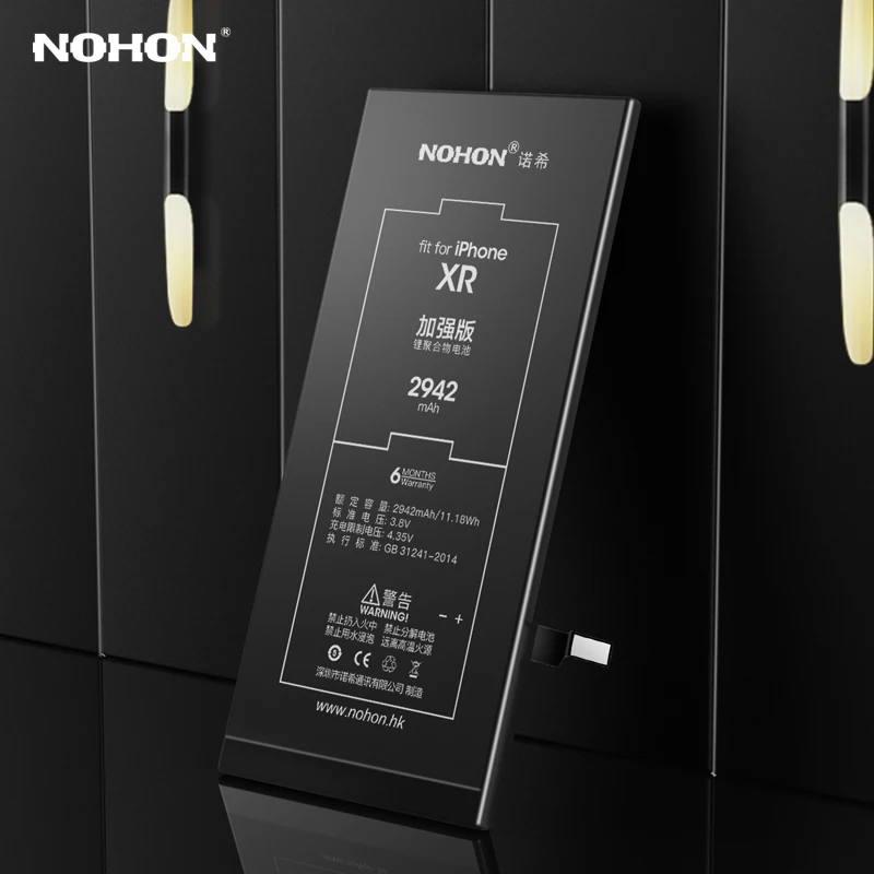 NOHON батарея для iPhone XR X 8 7 6 S SE Замена Оригинальная iPhone6S iPhone6 iPhone7 iPhone8 Высокая