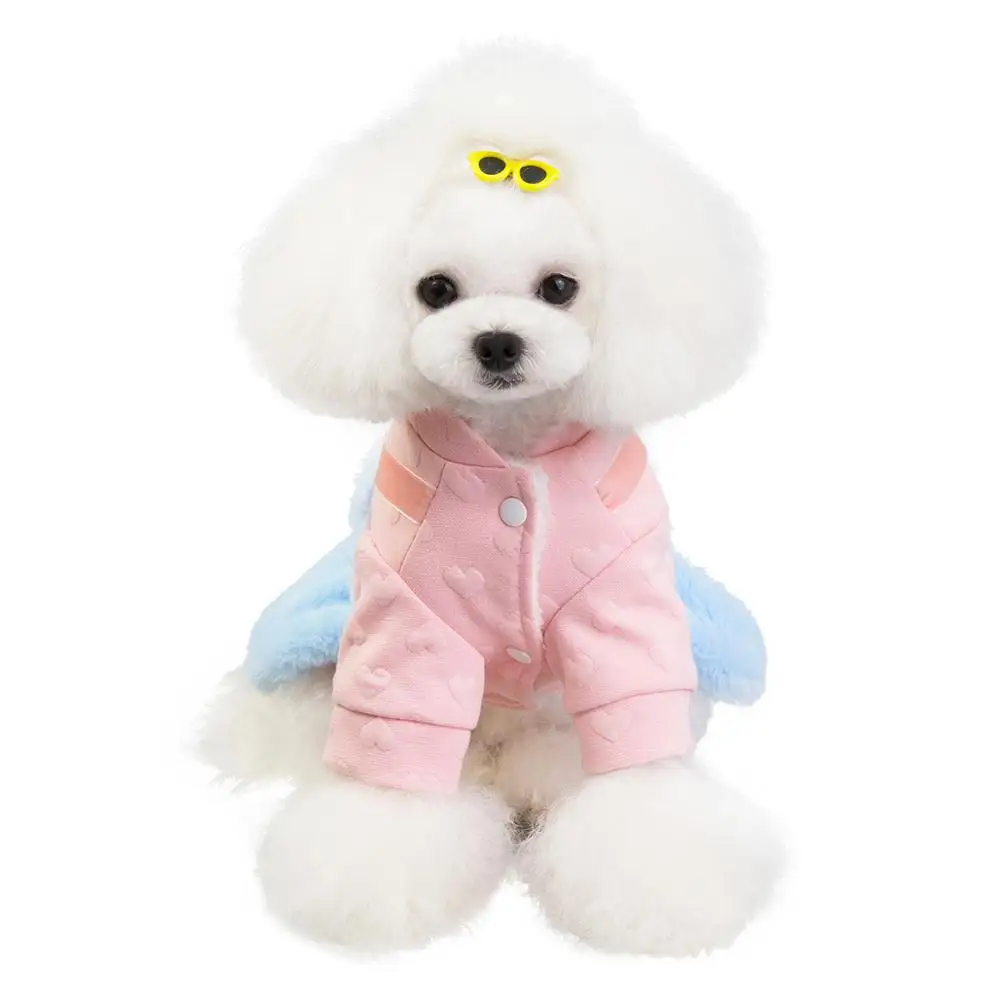 Одежда для собак из искусственного меха 2 цвета теплое пальто платье маленьких