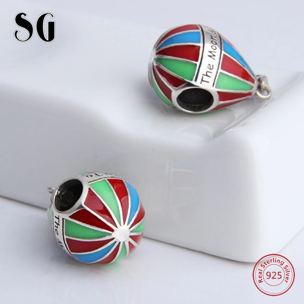 Fit Authentic European Charms Bracelet Silver 925 Original Hot Air Balloon Beads for Women Color Enamel Zircon Fashion Jewelry | Украшения