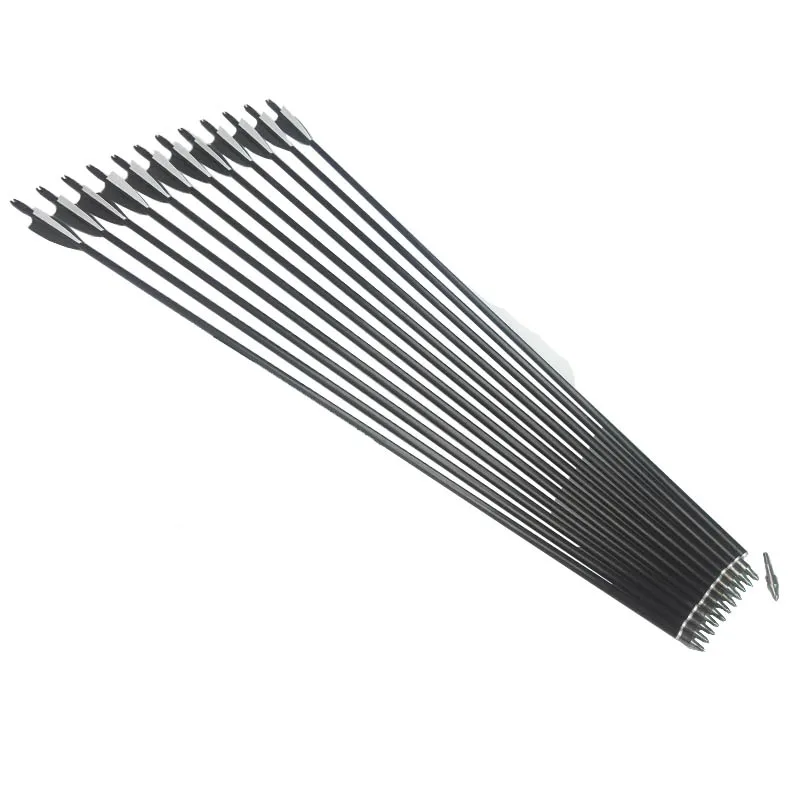 6/12 шт. 32 &quotСтекловолоконные стрелы для лука позвоночника 500 со сменными