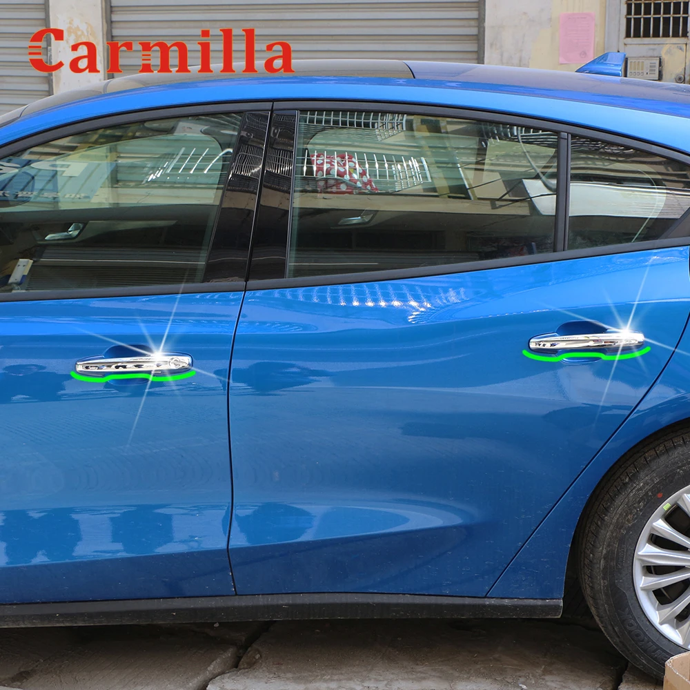 Защитная крышка для двери автомобиля, пригодная для Ford Focus, новые аксессуары, наружные дверные ручки, накладка, наклейка 4 шт./компл