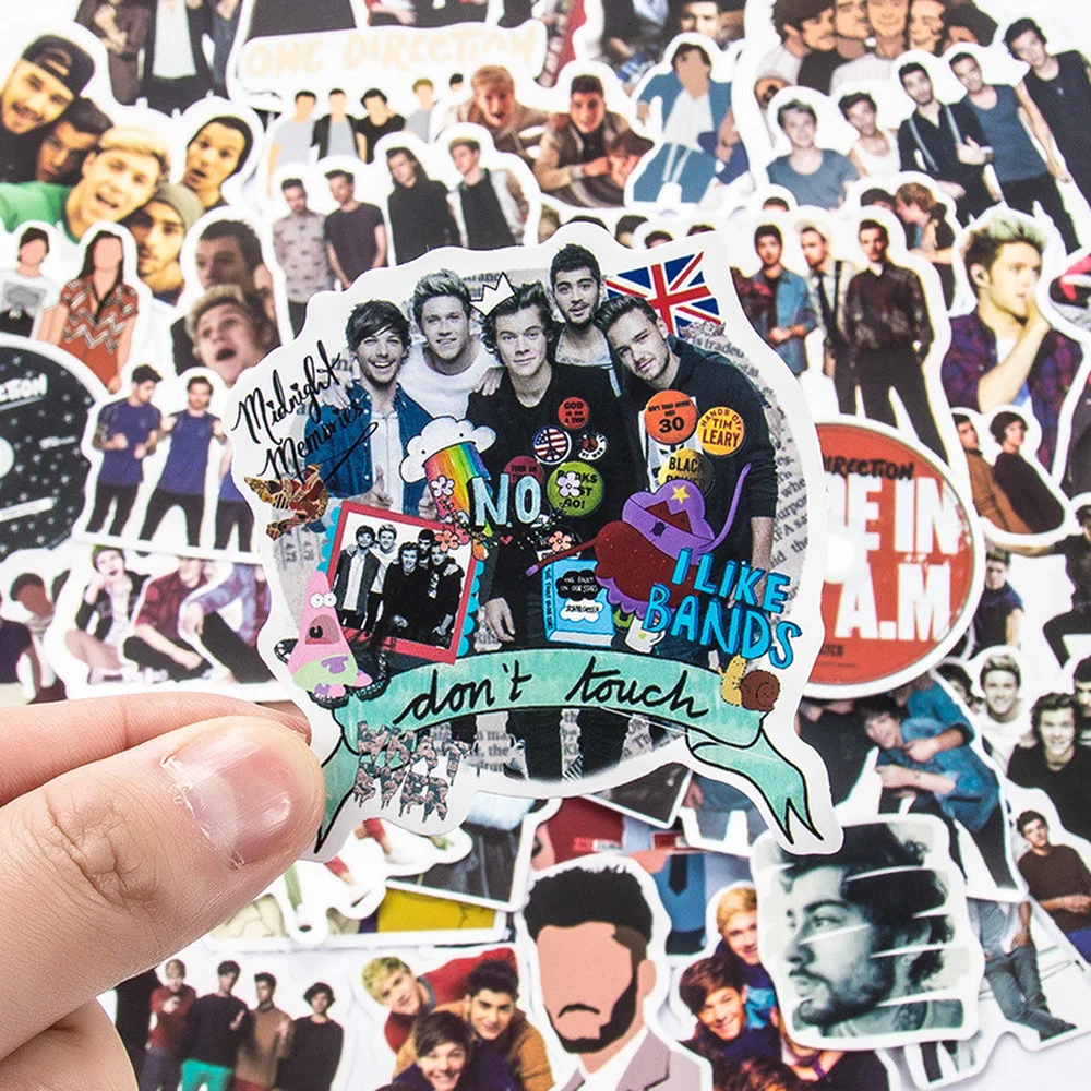 

10/50Pcs Hot British Singer One Direction Graffiti Stickers for Laptop Notebook Skateboard Computer Luggage Decal Sticker Toy