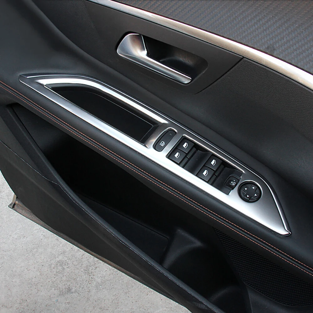 

Подходит для панели переключателей окон Peugeot 3008GT 5008, декоративная панель из нержавеющей стали