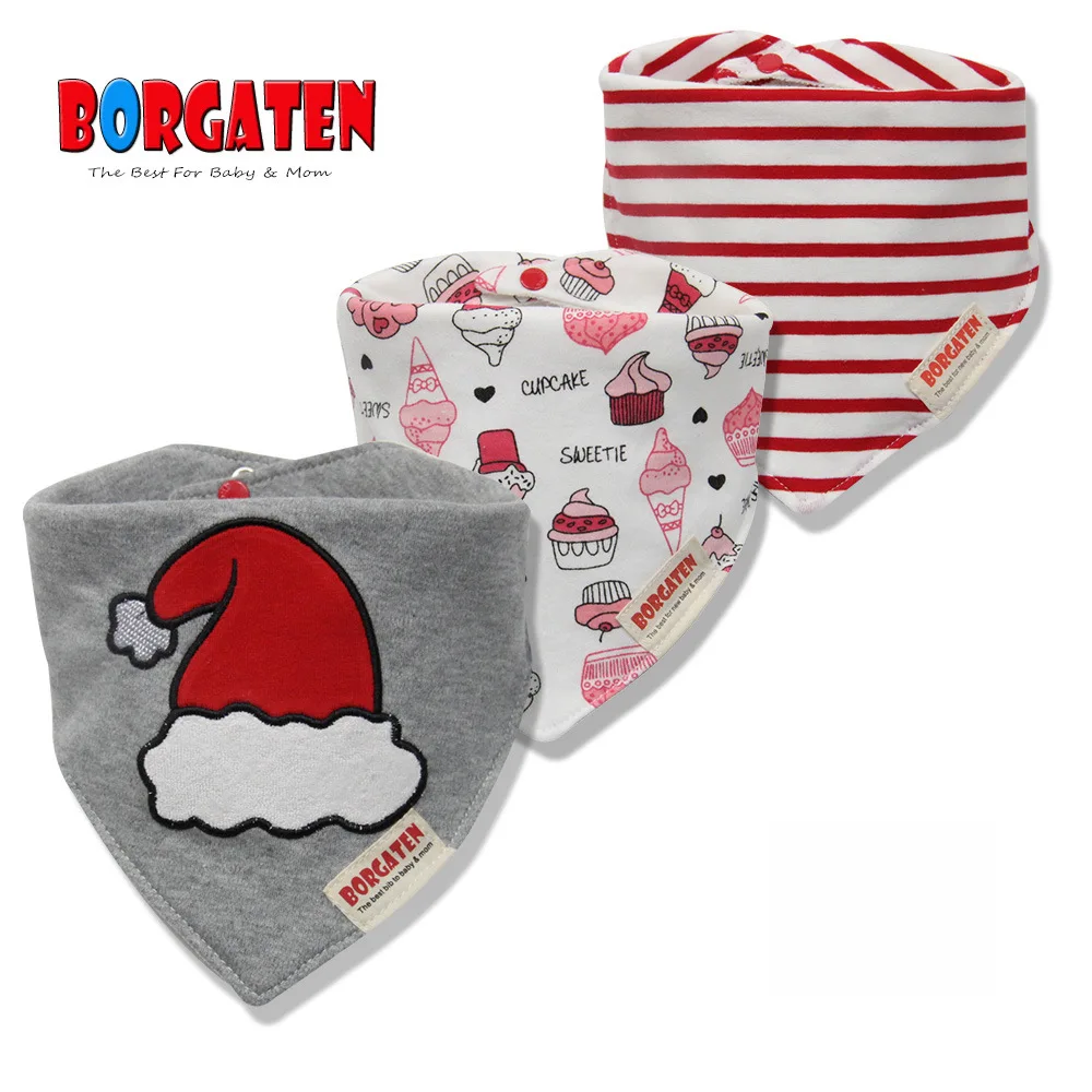 Нагрудник малыша из органического хлопка 3 шт. водонепроницаемый нагрудник для