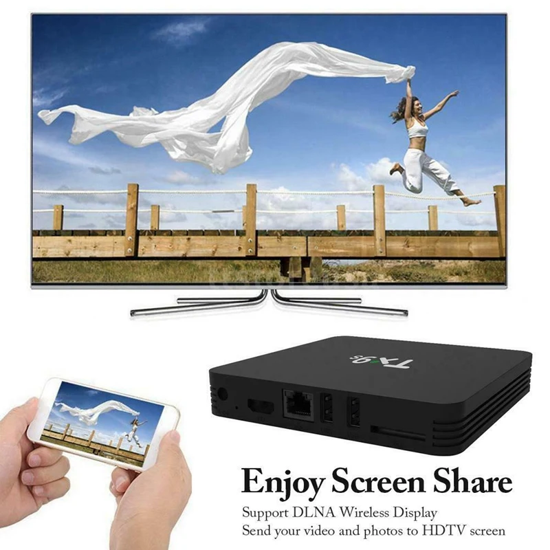 ТВ приставка TX9S Smart Android 7 1 2 ГБ/8 ГБ 4K HD 1080P H.265 4G Wi Fi медиаплеер|ТВ-приставки и