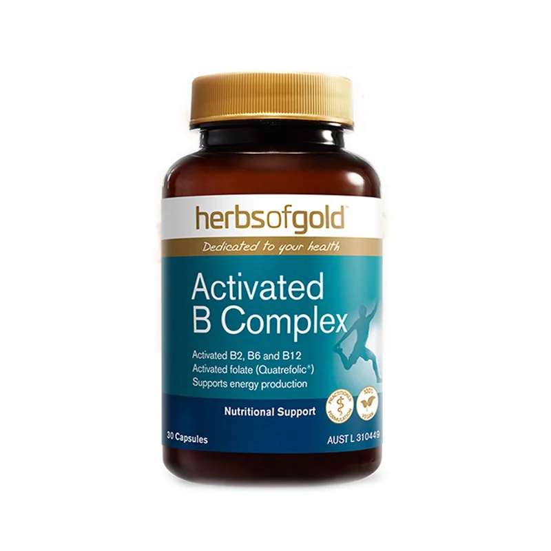 

HerbsofGold B Complex Vitamin 30 Capsules/Bottle Free Shipping