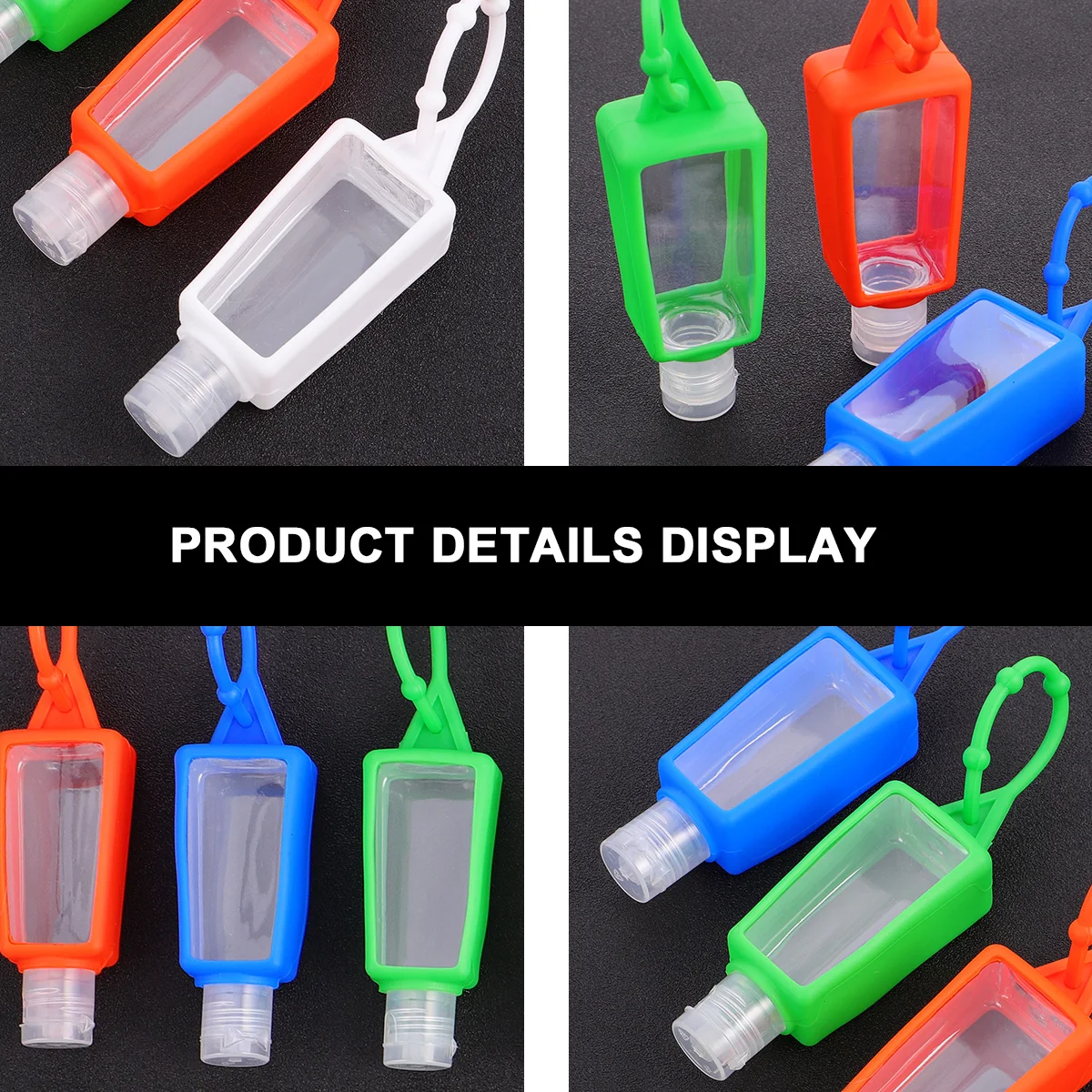 

4pcs Plastic Hand Sanitizer Travel Bottles 30ML Leak Proof Liquid Containers