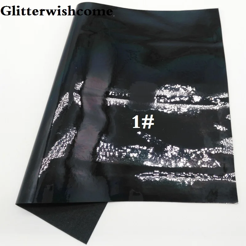 1 Glitterwishcome 21X29 см A4 размер винил для бантов Cuero Sintetico гладкая Переливающаяся кожа Fabirc винил для бантов, GM017A - Цвет: 1
