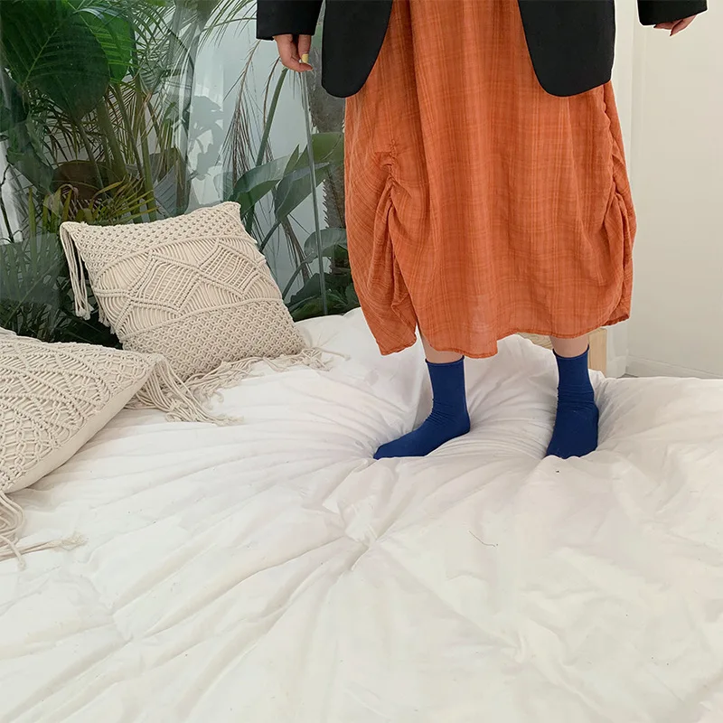 Women Socks 2022 New Fashion Cute Color Socks For Women Cotton Soft Comfortable Korean Style Colorful Slouch Socks Girls Cute