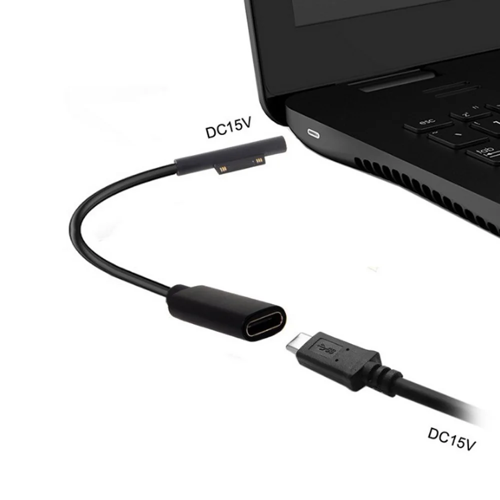New USB-C Magnetic Charging Cable Power Adapter For Microsoft Surface Pro3 / Pro4 Fast PD Conversion Type-C | Компьютеры и офис