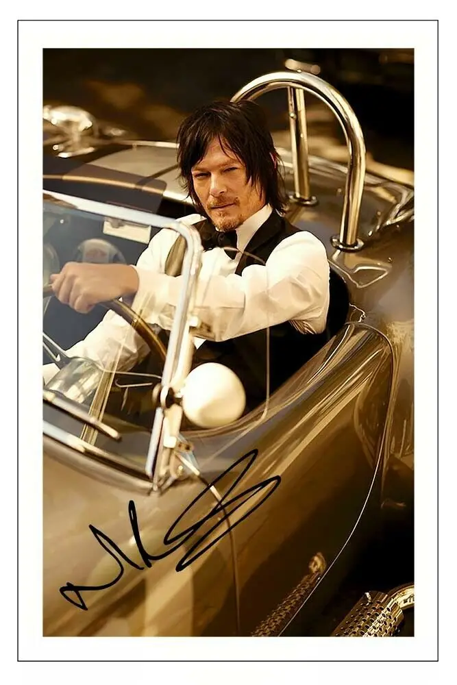 

THE WALKING DEAD NORMAN REEDUS SIGNED Art Silk Poster Print 24x36inch