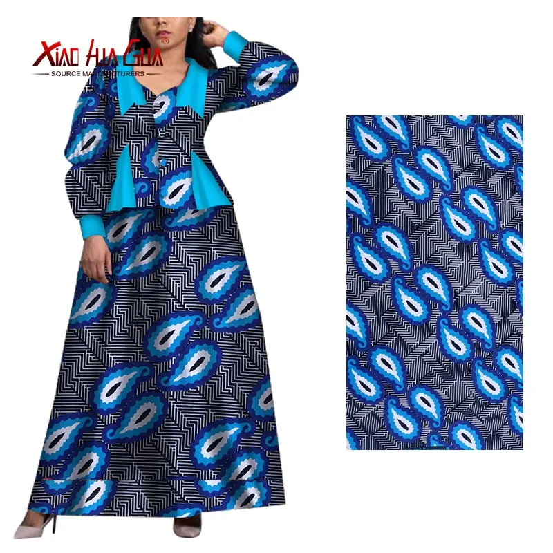 Детское пальто с цветочным принтом полиэстер воск набивные ткани Анкара жилет