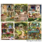 5D полная алмазная живопись, вышивка, винтажная вышивка, двор, пейзаж, мозаика, картины, пейзаж, вышивка крестиком, комплекты, украшение для дома