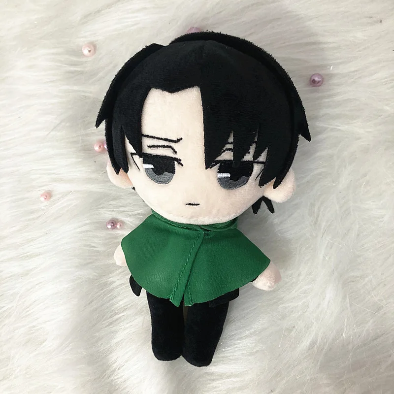 

Anime attack on titan Shingeki no Kyojin cute kawaii 20cm Levi Yeager Eren Ackerman Mikasa soft stuffed doll Plush toys