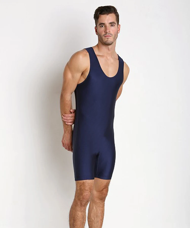 Мужской цельный костюм для плавания взрослых защиты от солнца с низким вырезом |