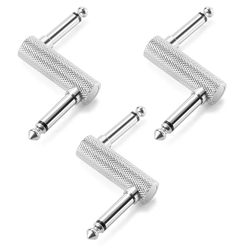 3 шт патч-кабель шнуры для подключения гитары-серебряный Эффект педали | Спорт и