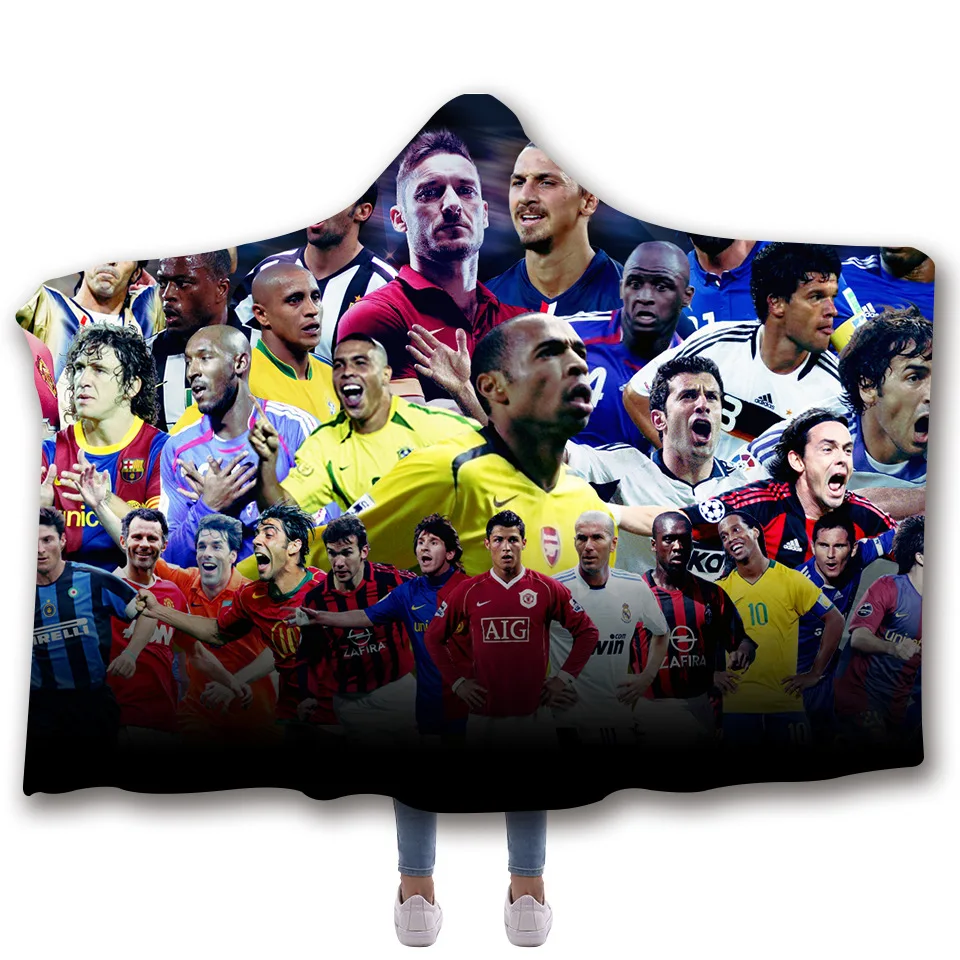 DREAM KARIN Популярные НФЛ Футбол 3D цифровая печать с капюшоном Одеяло накидка