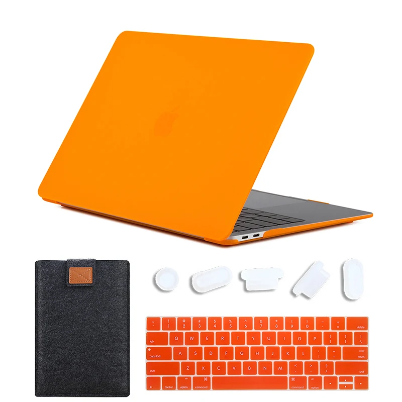 Matte Orange MTT матовый чехол для ноутбука Macbook Pro 13 15 дюймов Жесткий Чехол для mac book Air Pro retina 11 12 13 15 Сенсорная панель сумка для ноутбука - Цвет: Matte Orange